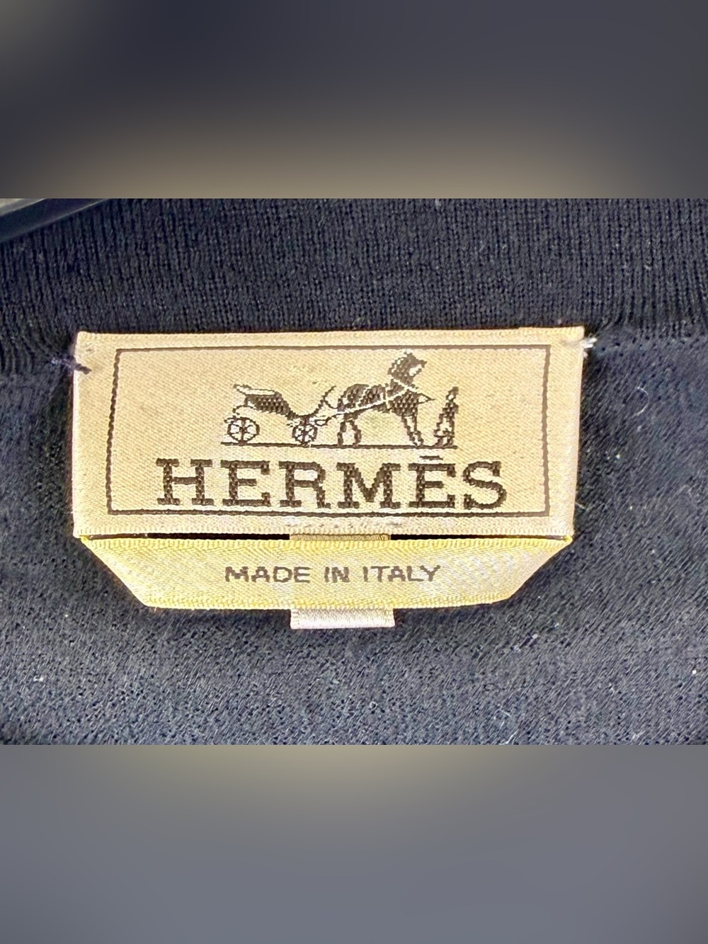 HERMES CREWNECK COLOR-BLOCK WOOL KNIT SWEATER - Picture 4 of 6